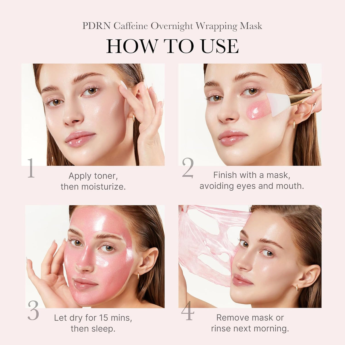 Medicube Wrapping Mask PDRN Caffeine Overnight Peel Off Facial Mask