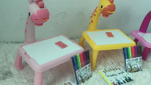 طاولة الرسم الفنية للأطفال مع جهاز عرض LED