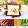 Non-Stick Sandwich Frying Pan – Double Sided Grill Toaster with Wooden Handle